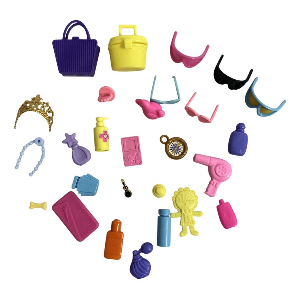 Vintage Barbie Doll Accessories Lot Bags Glasses Perfume Bottles Etc￼